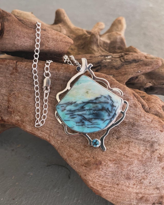 Petrified Opalized outlet Wood Pendant